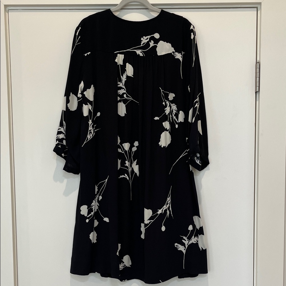 ba&sh Black and White Floral Long Sleeve Dress - Picture 2 of 6